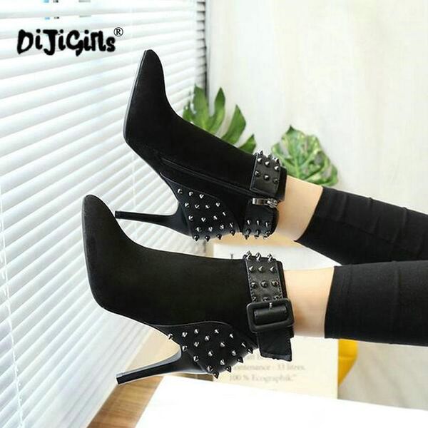 autumn winter women boots zip high heels boots fashion pointed toe ankle boots high heels botas mujer rivet drop shipping c0202, Black
autumn winter women boots zip high heels boots fashion pointed toe ankle boots high heels botas mujer rivet drop shipping c0202, Black