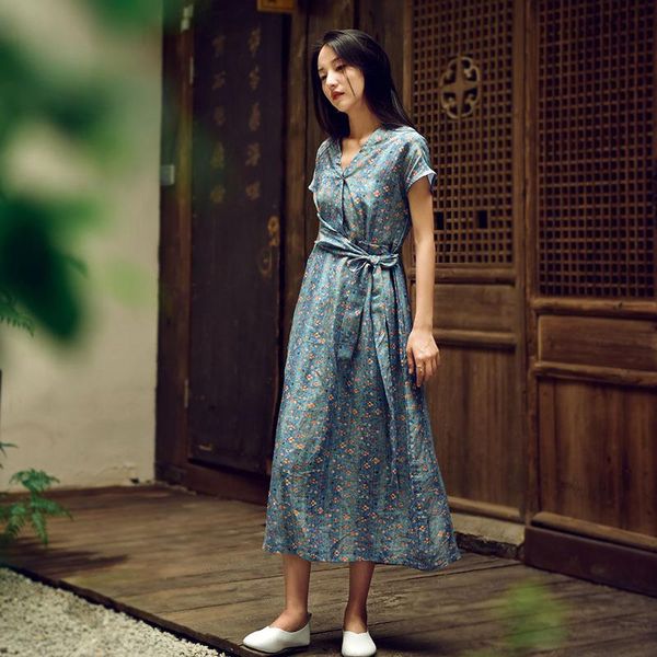 women summer ramie printed dress ladies v neck dresses female vintage ramie dress 2020, Black;gray
women summer ramie printed dress ladies v neck dresses female vintage ramie dress 2020, Black;gray
