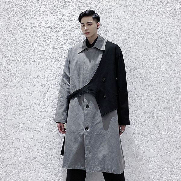2020 splice grey men black vest belt long trench coat cardigan outerwear male japan choreography streetwear vintage jacket 07zj, Tan;black
2020 splice grey men black vest belt long trench coat cardigan outerwear male japan choreography streetwear vintage jacket 07zj, Tan;black