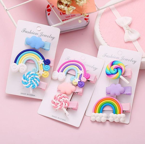 hair accessories ( 3pcs/set) 1 set polymer clay clips rainbow multicolor lollipop 58mm x 36mm - cute and fashion style, Slivery;white
hair accessories ( 3pcs/set) 1 set polymer clay clips rainbow multicolor lollipop 58mm x 36mm - cute and fashion style, Slivery;white