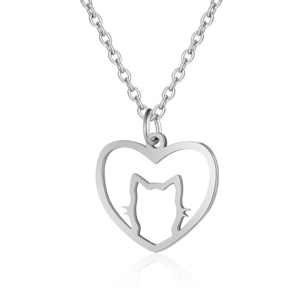 30pcs cute origami pet cat head in love heart clavicle necklace beloved amimal kitty chain pendant stainless steel minimalist jewelry for wo, Silver
30pcs cute origami pet cat head in love heart clavicle necklace beloved amimal kitty chain pendant stainless steel minimalist jewelry for wo, Silver