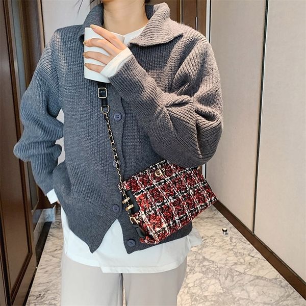 vintage women woolen messenger bags ladies hasp clutch female chain shopping fashion plaid pattern shoulder handbag
vintage women woolen messenger bags ladies hasp clutch female chain shopping fashion plaid pattern shoulder handbag