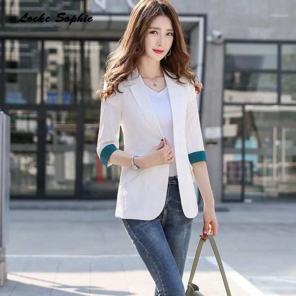 1pcs women plus size blazers coats 2020 spring cotton blend middle sleeve small suits jackets ladies skinny office blazers suits1, White;black
1pcs women plus size blazers coats 2020 spring cotton blend middle sleeve small suits jackets ladies skinny office blazers suits1, White;black