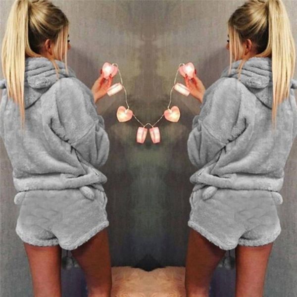 women ladies soft warm nightwear fashion ladies long sleeve hoodie+shorts two piece set pajamas winter autumn lovely sleepwear1, White
women ladies soft warm nightwear fashion ladies long sleeve hoodie+shorts two piece set pajamas winter autumn lovely sleepwear1, White