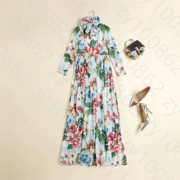 european and american women's dress 2020 summer new styles long sleeve bow floral print fashionable long dresses, Black;gray
european and american women's dress 2020 summer new styles long sleeve bow floral print fashionable long dresses, Black;gray