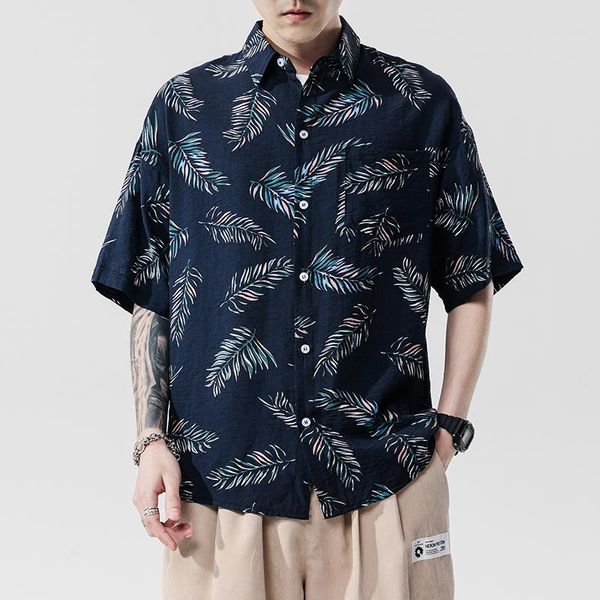 brand new 2021beach summer print flower short sleeves hawaii collar korea style shirt for men's harajuku clothing, White;black
brand new 2021beach summer print flower short sleeves hawaii collar korea style shirt for men's harajuku clothing, White;black