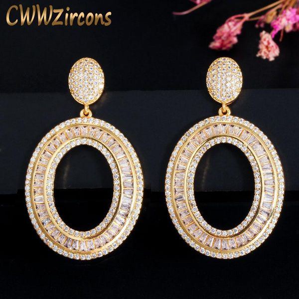 cwwzircons full cubic zirconia paved glitter yellow gold color round dangle drop earrings for women bridal wedding jewelry cz598, Silver
cwwzircons full cubic zirconia paved glitter yellow gold color round dangle drop earrings for women bridal wedding jewelry cz598, Silver