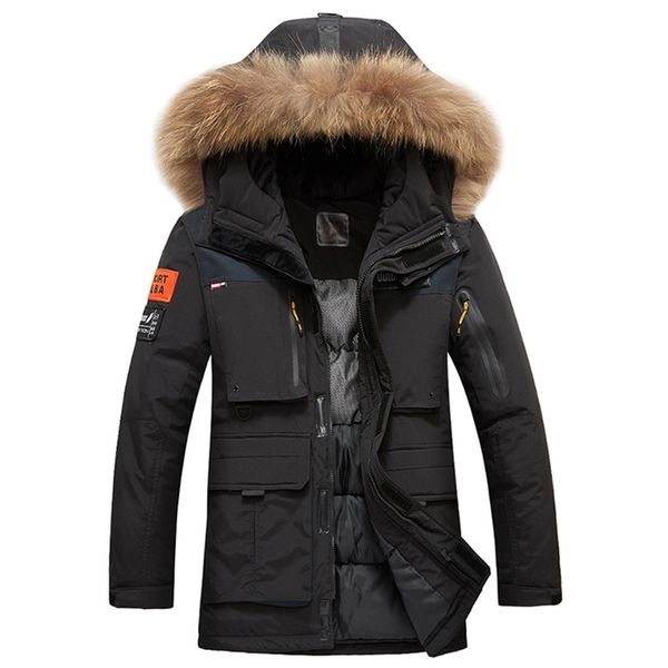 fur collar jacket men thicken warm waterproof winter parkas men hooded zipper fashion casual caots multiple pockets men jackets 201204, Black
fur collar jacket men thicken warm waterproof winter parkas men hooded zipper fashion casual caots multiple pockets men jackets 201204, Black