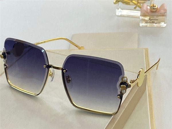 new fashion design sunglasses 1140 square cut lens rimless metal frame inlaid pearl popular and generous style uv400 protective glasses, White;black
new fashion design sunglasses 1140 square cut lens rimless metal frame inlaid pearl popular and generous style uv400 protective glasses, White;black