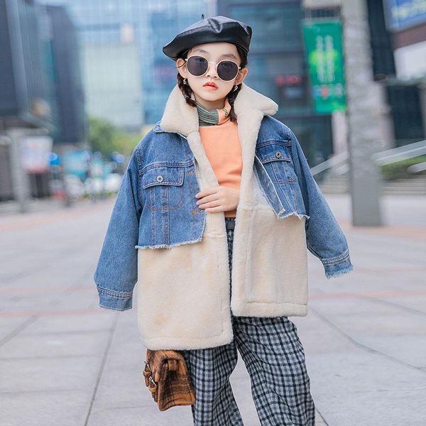 jackets teens winter jacket for girls thicken outwear kids patchwork denim fur coat children's clothing fashion warm overcoat 12 13 14, Blue;gray
jackets teens winter jacket for girls thicken outwear kids patchwork denim fur coat children's clothing fashion warm overcoat 12 13 14, Blue;gray