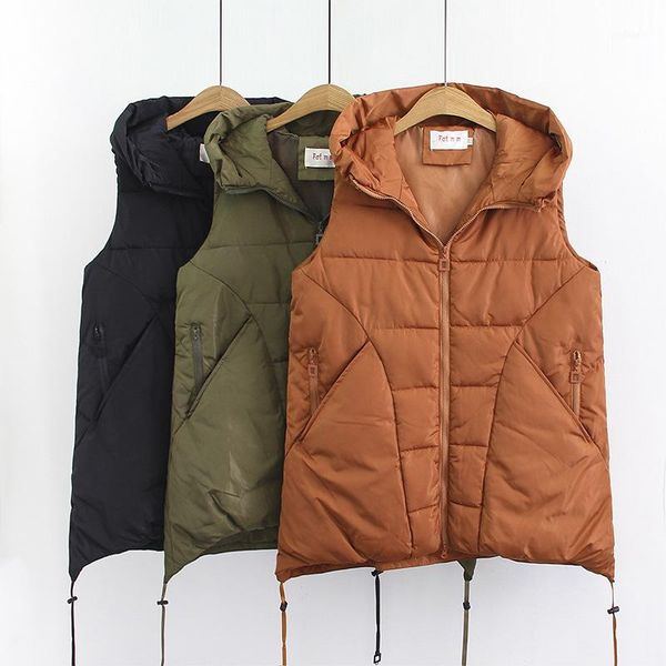 plus size casual long vests 2019 winter clothing fashion loose hooded warm thick padded coats women t4-88021, Black;white
plus size casual long vests 2019 winter clothing fashion loose hooded warm thick padded coats women t4-88021, Black;white