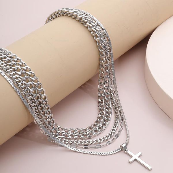 so2020 punk multilayer chain chic cross pendant women choker necklace trendy hiphop for female party clavicle jewelry = sqchyl, Black;white
so2020 punk multilayer chain chic cross pendant women choker necklace trendy hiphop for female party clavicle jewelry = sqchyl, Black;white