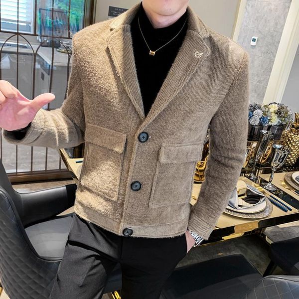men's wool & blends 2021 jacket short slim windbreaker autumn and winter suit plus velvet coat woolen clothes, Black
men's wool & blends 2021 jacket short slim windbreaker autumn and winter suit plus velvet coat woolen clothes, Black