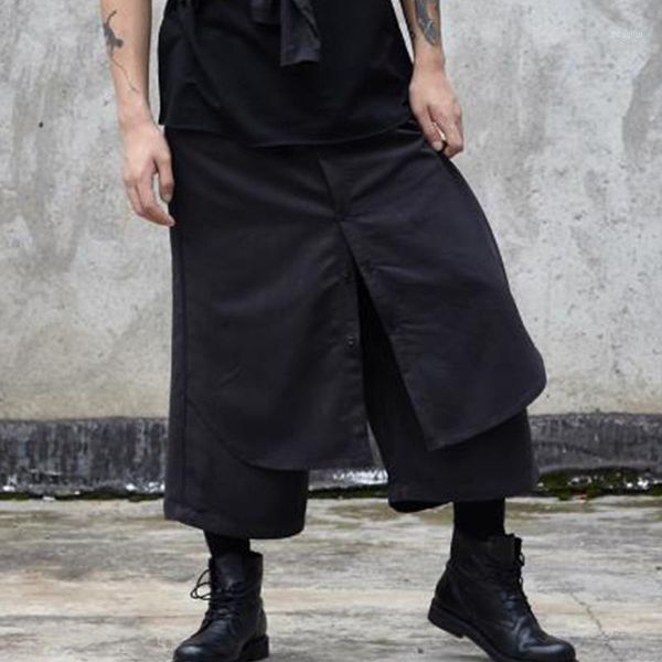 men's pants men's summer wide-leg slacks faux two-piece shorts culottes black hip-hop gothic punk yamamoto style1
men's pants men's summer wide-leg slacks faux two-piece shorts culottes black hip-hop gothic punk yamamoto style1