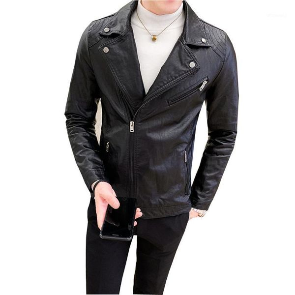 2020 new retro design motorcycle bomber leather jacket men autumn turn-down collar slim fit zipper male leather jacket coats1, Black
2020 new retro design motorcycle bomber leather jacket men autumn turn-down collar slim fit zipper male leather jacket coats1, Black