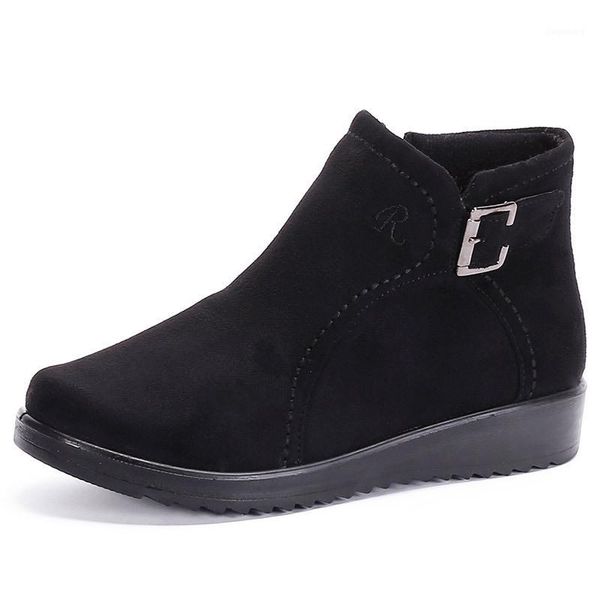 winter faux suede casual soft bottom snow boots velvet keep warm ankle boots comfortable fashion middle aged mom cotton1, Black
winter faux suede casual soft bottom snow boots velvet keep warm ankle boots comfortable fashion middle aged mom cotton1, Black