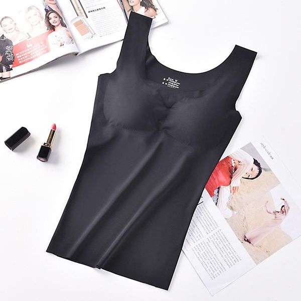 camisoles & tanks women seamless padded vest ladies ice silk tank wireless paded lingerie push up crop female comfortable sleepwear, Black;white
camisoles & tanks women seamless padded vest ladies ice silk tank wireless paded lingerie push up crop female comfortable sleepwear, Black;white