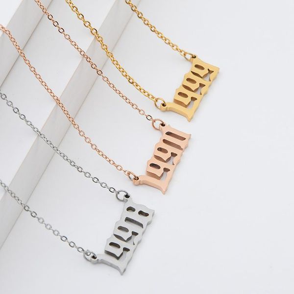 punk old english date necklaces 2020 year number necklaces for women custom year 1999 birthday gift, Silver
punk old english date necklaces 2020 year number necklaces for women custom year 1999 birthday gift, Silver