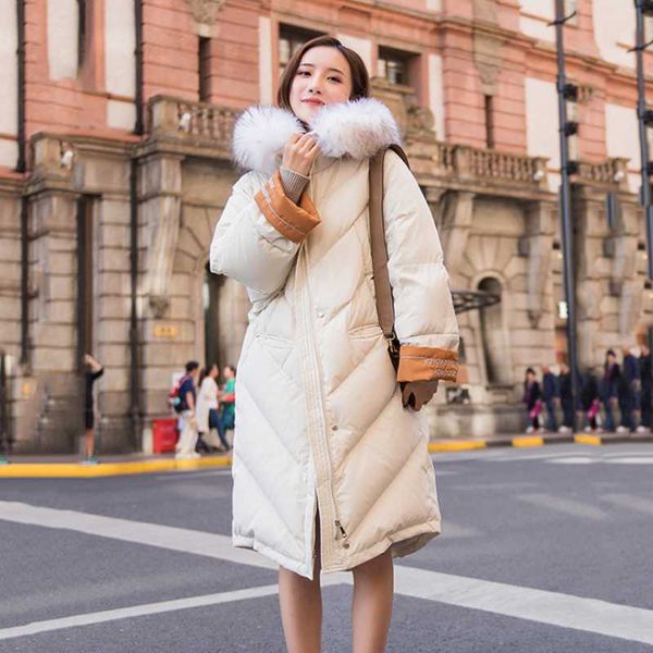 2020 thick winter fashion beautiful collar down jacket female long over knee temperament cotton pure color warm loose overcoat, Black
2020 thick winter fashion beautiful collar down jacket female long over knee temperament cotton pure color warm loose overcoat, Black