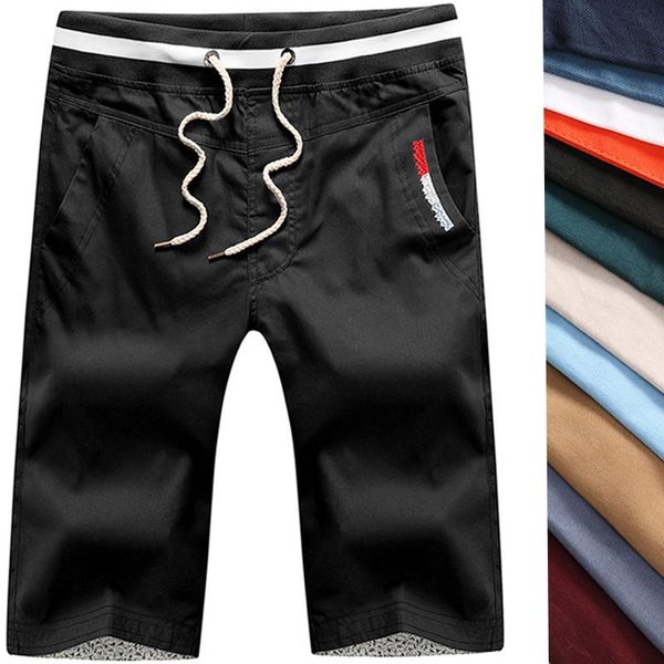 men's shorts cotton summer washed men knee length short pants beach casual straight elastic waist drawstring male brand clothing, White;black
men's shorts cotton summer washed men knee length short pants beach casual straight elastic waist drawstring male brand clothing, White;black