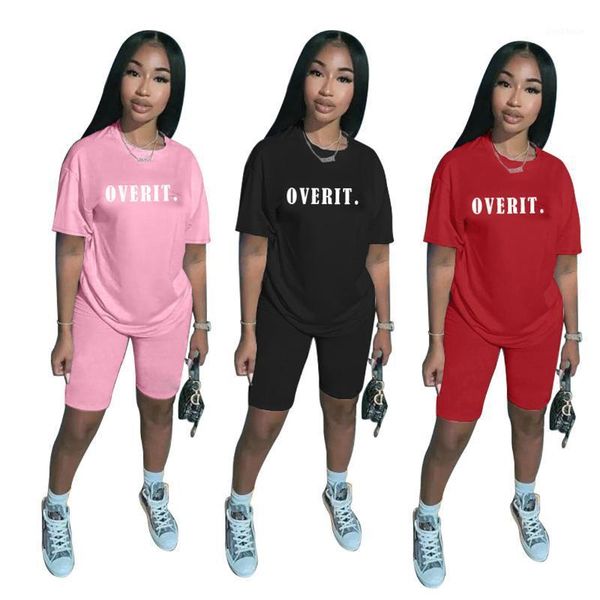 running sets 2021 letter overit print set women sport suit sportswear for fitness loose t shirt +shorts female set1, Black;blue
running sets 2021 letter overit print set women sport suit sportswear for fitness loose t shirt +shorts female set1, Black;blue
