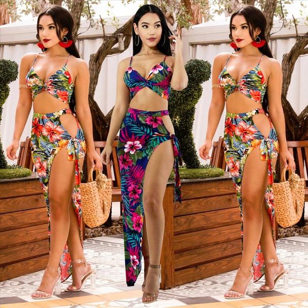 women summer beach dress spaghetti strap two piece set flora printed sleeveless holiday sashes split asymmetricall dress, Black;gray
women summer beach dress spaghetti strap two piece set flora printed sleeveless holiday sashes split asymmetricall dress, Black;gray