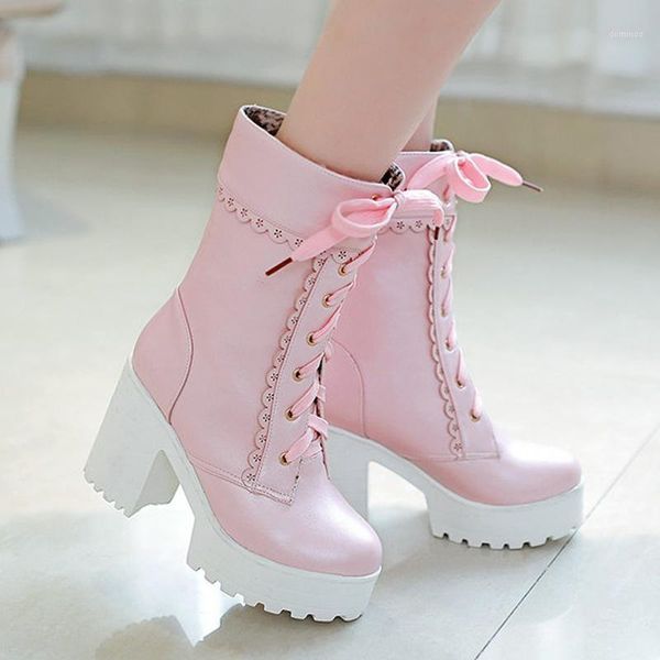 aiweiyi woman ankle boots sweet style lace up platform pumps comfortable lady shoes simple style ladies shoes botas mujer1, Black
aiweiyi woman ankle boots sweet style lace up platform pumps comfortable lady shoes simple style ladies shoes botas mujer1, Black