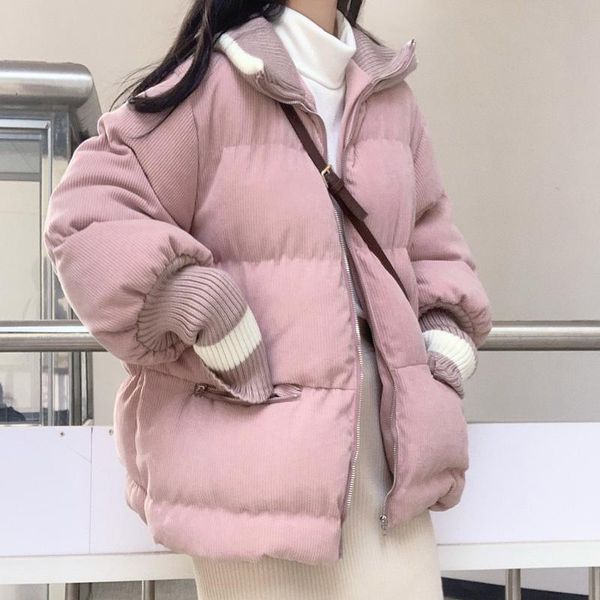 chohill winter coat women 2021 fashion winter jacket women cotton padded parka outwear pink solid female jacket coat, Black
chohill winter coat women 2021 fashion winter jacket women cotton padded parka outwear pink solid female jacket coat, Black