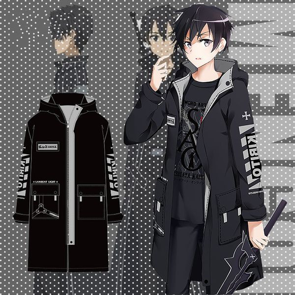 anime costumes anime sao sword art online cosplay hoodie kirigaya kazuto kirito warm thicken hooded fleece jackets zipper coat costumes, Black
anime costumes anime sao sword art online cosplay hoodie kirigaya kazuto kirito warm thicken hooded fleece jackets zipper coat costumes, Black