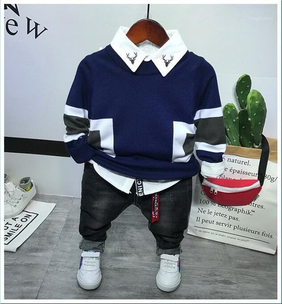 clothing sets toddler baby boys clothes outfit infant boy kids knit sweater + shirt jeans 3pcs casual spring autumn sets1, White
clothing sets toddler baby boys clothes outfit infant boy kids knit sweater + shirt jeans 3pcs casual spring autumn sets1, White