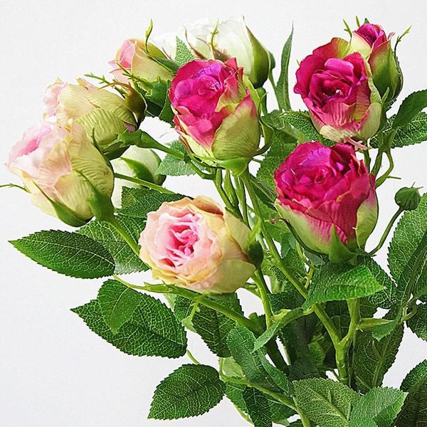 wedding 4 heads artificial rose branch silk+plastic home decoration l for flores simulation flowers1
wedding 4 heads artificial rose branch silk+plastic home decoration l for flores simulation flowers1