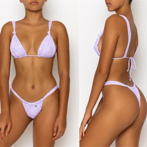 european american swimwear solid color new dot print bikini knotted strap triangle triangle split beach suit micro bikini1, White;black
european american swimwear solid color new dot print bikini knotted strap triangle triangle split beach suit micro bikini1, White;black