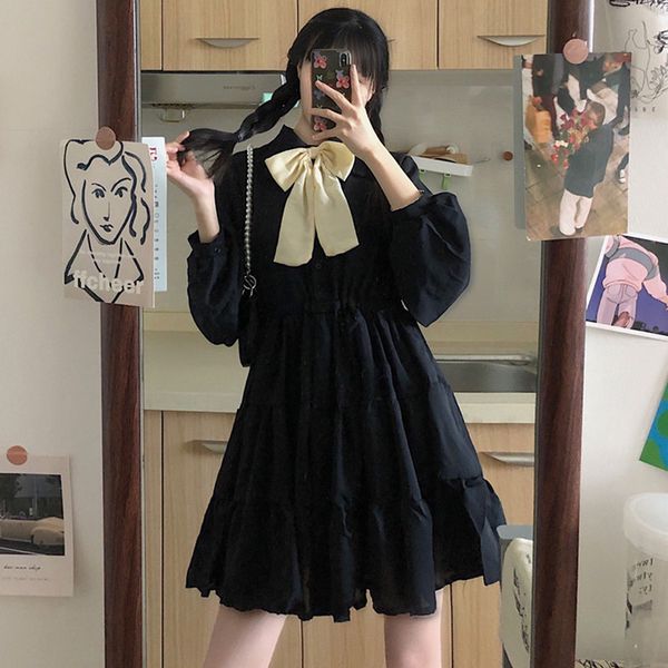 2021 New Doce Harajuku Feminino Plissado Retro Estilo Marinheiro Loli Bowtie Colarinho Cintura Alta Mangas Compridas Vestido Curto IBBM, Black;gray
2021 New Doce Harajuku Feminino Plissado Retro Estilo Marinheiro Loli Bowtie Colarinho Cintura Alta Mangas Compridas Vestido Curto IBBM, Black;gray