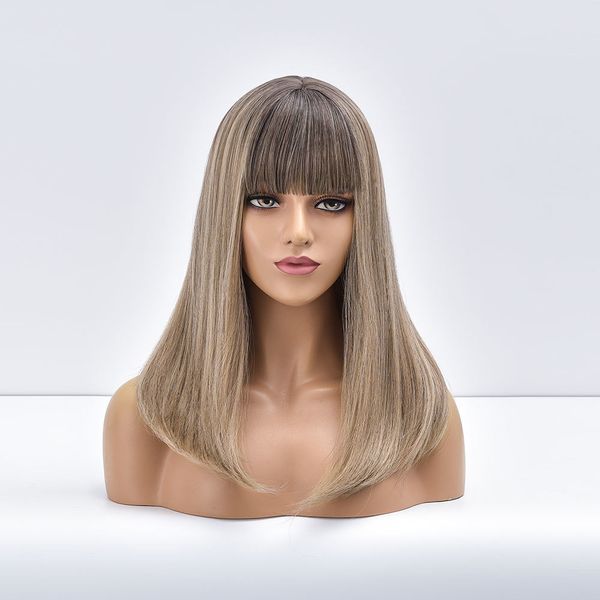 costume accessories long ombre black to gold straight daily synthetic wig with bangs for black white women heat resistant cosplay wavy party, Silver
costume accessories long ombre black to gold straight daily synthetic wig with bangs for black white women heat resistant cosplay wavy party, Silver