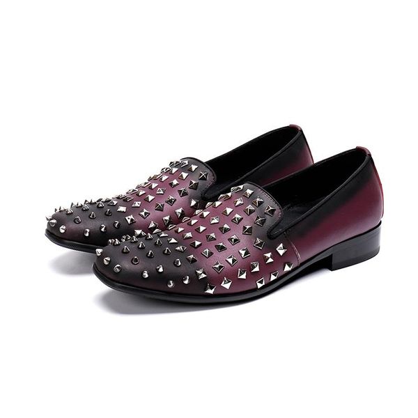 slip-on new falt rivet oxford fashion genuine leather square toe dress shoes for men office party shoes size 38-46, Black
slip-on new falt rivet oxford fashion genuine leather square toe dress shoes for men office party shoes size 38-46, Black