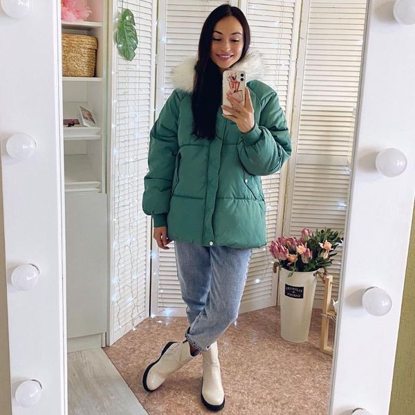 women's down & parkas women coats and jackets winter fur hooded jacket clothing autumn, Black
women's down & parkas women coats and jackets winter fur hooded jacket clothing autumn, Black