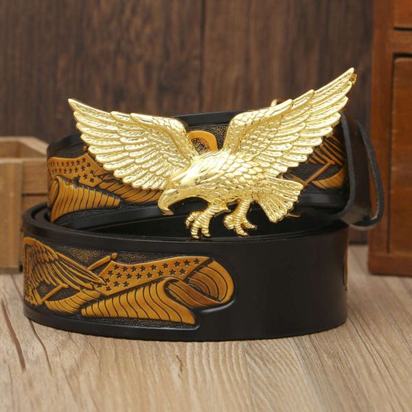 new eagle carving craft personality leisure real leather belt men's gift, Black;brown
new eagle carving craft personality leisure real leather belt men's gift, Black;brown