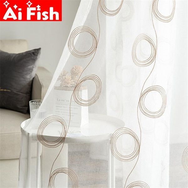 circular embroidery tulle simple modern bedroom living room window screen curtain study balcony balcony window custom x018-31
circular embroidery tulle simple modern bedroom living room window screen curtain study balcony balcony window custom x018-31