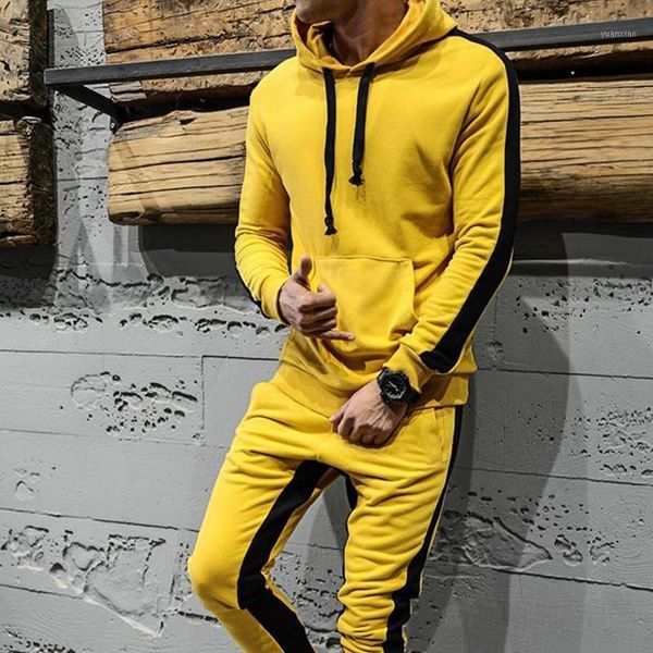 men's new suit and leisure tide stitching fashion men's sets 2 pcs hoodies and sweatpants sets 3xl fall men tracksuit1, Gray
men's new suit and leisure tide stitching fashion men's sets 2 pcs hoodies and sweatpants sets 3xl fall men tracksuit1, Gray