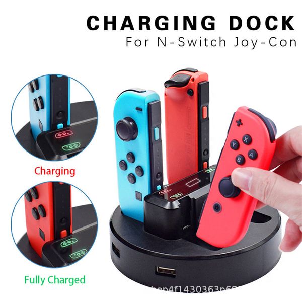 new arrival nintendo switch joy-con four-charge switch handle four-charge with 2 usb ports with indicator light ing
new arrival nintendo switch joy-con four-charge switch handle four-charge with 2 usb ports with indicator light ing