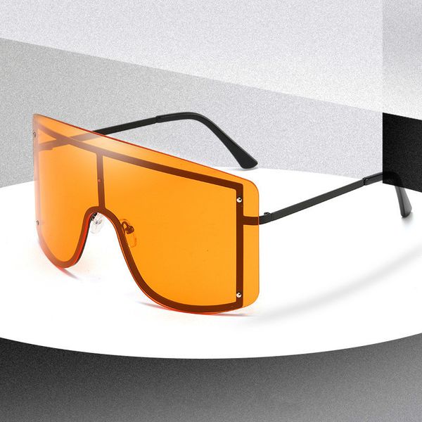 oversize siamese large windproof eye protection men sunglasses personalized women's ultra light metal frame slim sun glasses, White;black
oversize siamese large windproof eye protection men sunglasses personalized women's ultra light metal frame slim sun glasses, White;black