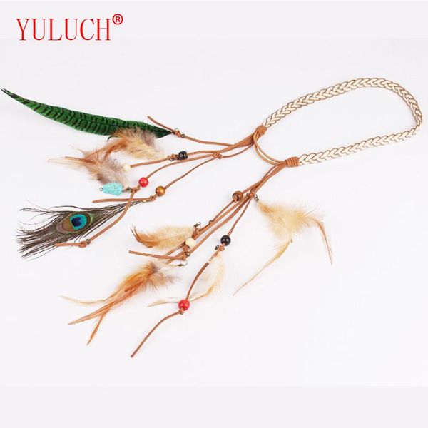 yuluch 2021 fashion women jewelry bohemian peacock feather china hand stretch braided rope hair gift, Golden;silver
yuluch 2021 fashion women jewelry bohemian peacock feather china hand stretch braided rope hair gift, Golden;silver