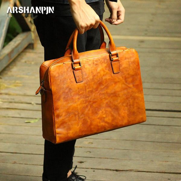 genuine leather retro men briefcase men's new leather notebook bag male handbag handmade cross men's lapbags simple original
genuine leather retro men briefcase men's new leather notebook bag male handbag handmade cross men's lapbags simple original