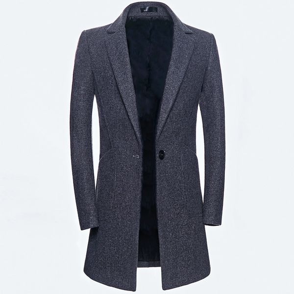 men's autumn winter male trench warm woolen overcoat medium long jacket thick single button windbreaker clothing, Black;brown
men's autumn winter male trench warm woolen overcoat medium long jacket thick single button windbreaker clothing, Black;brown