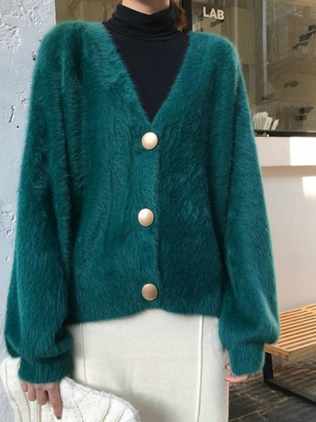 women's knits & tees shiny button single breasted woolen women cardigans sweater casual female warm elegant autumn winter, White
women's knits & tees shiny button single breasted woolen women cardigans sweater casual female warm elegant autumn winter, White