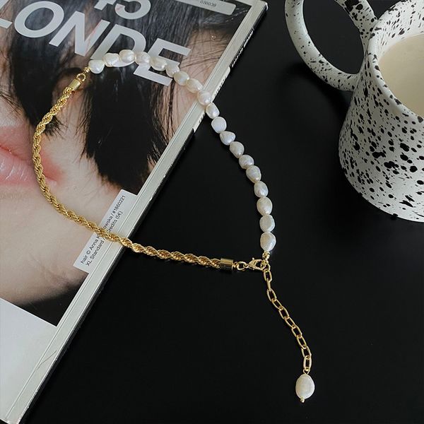korean minority design pearl mosaic necklace temperament fashion personality necklace net red luxury simple clavicle chain women, Silver
korean minority design pearl mosaic necklace temperament fashion personality necklace net red luxury simple clavicle chain women, Silver