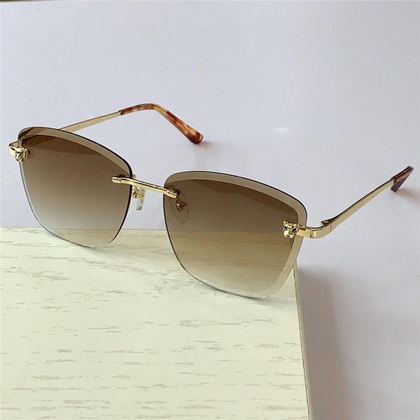 new fashion design sunglasses 0211 frameless square lens classic panther head design sunglasses uv400 protective glasses, White;black
new fashion design sunglasses 0211 frameless square lens classic panther head design sunglasses uv400 protective glasses, White;black