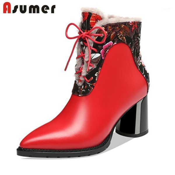 asumer 2020 ethnic style winter boots women genuine leather shoes print thick fur pointed toe high heels ankle boots women1, Black
asumer 2020 ethnic style winter boots women genuine leather shoes print thick fur pointed toe high heels ankle boots women1, Black