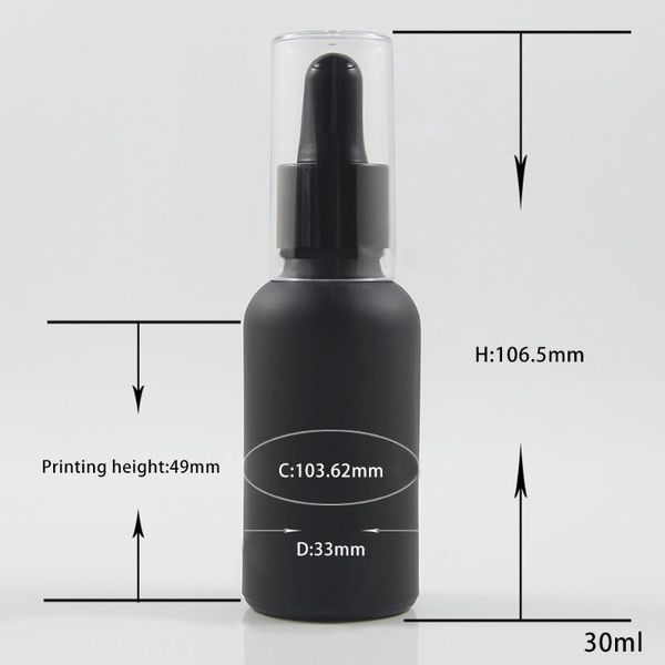 storage bottles & jars 100pcs 30ml matte black essential oil bottle with dropper 
storage bottles & jars 100pcs 30ml matte black essential oil bottle with dropper