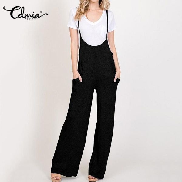 2020 celmia summer women jumpsuits ladies sleeveless knitted casual solid rompers straps long wide leg pants body plus size1, Black;white
2020 celmia summer women jumpsuits ladies sleeveless knitted casual solid rompers straps long wide leg pants body plus size1, Black;white